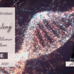 ThetaHealing Basic Online Certification - title text and a picture of Anik Malenfant with a background of a DNA helix made up of lights