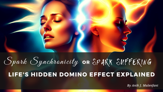 Article Thumbnail, Spark Synchronicity or spark suffering, Hidden Domino Effect